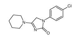 3-(4-chlorophenyl)-5-piperidin-1-yl-4H-imidazol-2-one结构式