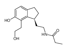 (S)-N-[2-[2,3-Dihydro-6-hydroxy-7-(2-hydroxyethyl)-1H-inden-1-yl]ethyl]propanamide Structure