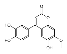 4-(3,4-dihydroxyphenyl)-6-hydroxy-7-methoxychromen-2-one结构式