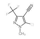 5-Chloro-1-methyl-3-(trifluoromethyl)-1H-pyrazole-4-carbonitrile结构式