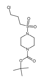 4-(3-chloropropane-1-sulfonyl)piperazine-1-carboxylic acid tert-butyl ester Structure