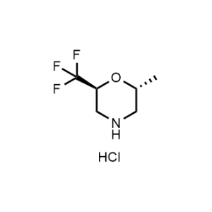 吗啉,2-甲基-6-(三氟甲基)-,盐酸盐(1:1),(2R,6S)-rel-结构式