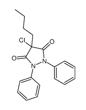 4-butyl-4-chloro-1,2-diphenylpyrazolidine-3,5-dione Structure