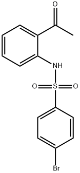 n-(2-acetylphenyl)-4-bromobenzenesulfonamide Structure