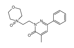 4-methyl-2-[2-(4-oxidomorpholin-4-ium-4-yl)ethyl]-6-phenylpyridazin-3-one结构式