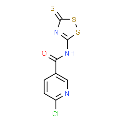 6-Chloro-N-(3-thioxo-3H-1,2,4-dithiazol-5-yl)nicotinamide structure