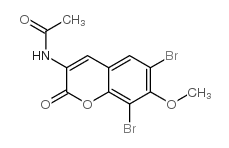 N-(6,8-DIBROMO-7-METHOXY-2-OXO-2H-CHROMEN-3-YL)-ACETAMIDE Structure