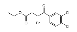 Ethyl 3-bromo-4-(3,4-dichlorophenyl)-4-oxobutanoate结构式