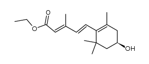 ethyl (2E,4E)-5-[(4R)-4-hydroxy-2,6,6-trimethylcyclohexyl-1-enyl]-3-methylpenta-2,4-dienoate结构式