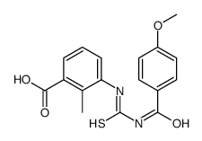 3-[(4-methoxybenzoyl)carbamothioylamino]-2-methylbenzoic acid Structure