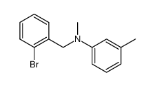 N-(2-bromobenzyl)-N-methyl-m-tolylamine结构式