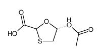 trans-5-acetoxy-1,3-oxathiolane-2-carboxylic-acid Structure