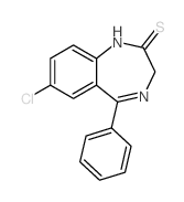 7-Chloro-1,3-dihydro-5-phenyl-2H-1,4-benzodiazepine-2-thione structure