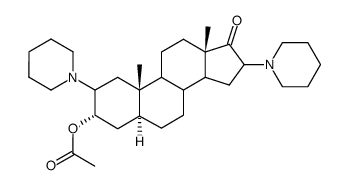 2β,16β-二哌啶-5α-雄甾烷-3α-醇-17-酮3-乙酸酯结构式