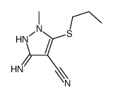 3-amino-1-methyl-5-propylsulfanylpyrazole-4-carbonitrile Structure