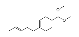 4-(dimethoxymethyl)-1-(4-methylpent-3-enyl)cyclohexene structure