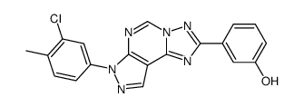 3-[3-(3-chloro-4-methylphenyl)-6-hydropyrazolo[5,4-d]1,2,4-triazolo[1,5-e]pyri midin-8-yl]phenol Structure