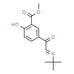 Methyl 5-[(tert-butylimino)acetyl]salicylate Structure