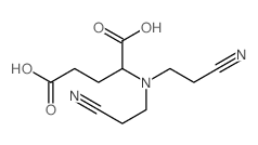 2-(bis(2-cyanoethyl)amino)pentanedioic acid structure