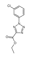 2-(3-Chlorophenyl)-2H-tetrazole-5-carboxylic acid ethyl ester结构式