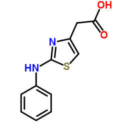 (2-Anilino-1,3-thiazol-4-yl)acetic acid结构式