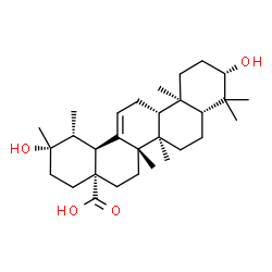 3β,20β-Dihydroxyurs-12-en-28-oic acid Structure