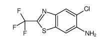 5-chloro-2-(trifluoromethyl)-1,3-benzothiazol-6-amine结构式