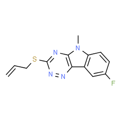 5H-1,2,4-Triazino[5,6-b]indole,8-fluoro-5-methyl-3-(2-propenylthio)-(9CI) Structure