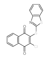 1,4-Naphthalenedione,2-(2-benzothiazolylthio)-3-chloro-结构式