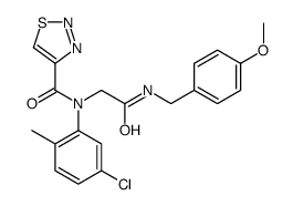 1,2,3-Thiadiazole-4-carboxamide,N-(5-chloro-2-methylphenyl)-N-[2-[[(4-methoxyphenyl)methyl]amino]-2-oxoethyl]-(9CI)结构式