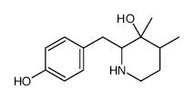 2-[(4-hydroxyphenyl)methyl]-3,4-dimethylpiperidin-3-ol Structure