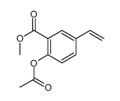 methyl 2-acetyloxy-5-ethenylbenzoate结构式