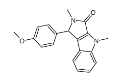 1-(4-Methoxy-phenyl)-2,4-dimethyl-1,4-dihydro-2H-pyrrolo[3,4-b]indol-3-one结构式