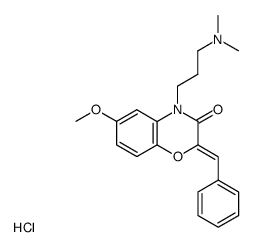 2-benzylidene-4-(3-dimethylamino-propyl)-6-methoxy-4H-benzo[1,4]oxazin-3-one, hydrochloride Structure