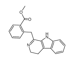 2-(4,9-dihydro-3H-β-carbolin-1-ylmethyl)-benzoic acid methyl ester结构式