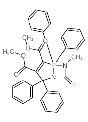 dimethyl 6-methyl-2,2,5,5-tetraphenyl-7-sulfanylidene-1,6-diaza-5$l^{5}-phosphabicyclo[3.2.0]hept-3-ene-3,4-dicarboxylate Structure