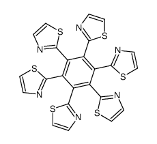 2-[2,3,4,5,6-pentakis(1,3-thiazol-2-yl)phenyl]-1,3-thiazole Structure