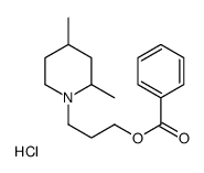 3-(2,4-dimethylpiperidin-1-ium-1-yl)propyl benzoate,chloride Structure