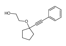 1-Phenylaethinyl-1-[2-hydroxyaethoxy]-cyclopentan结构式