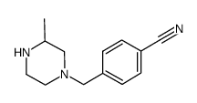 (±)-4-((3-methylpiperazin-1-yl)methyl)benzonitrile结构式