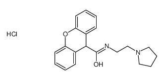 N-(2-pyrrolidin-1-ylethyl)-9H-xanthene-9-carboxamide,hydrochloride结构式