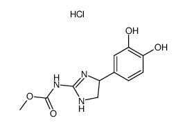 4(5)-(3,4-dihydroxyphenyl)-2-<(methoxycarbonyl)amino>-2-imidazoline hydrochloride结构式