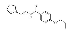 p-Propoxy-N-[2-(1-pyrrolidinyl)ethyl]benzothioamide结构式