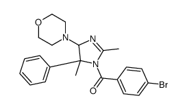 (4-bromophenyl)-(2,5-dimethyl-4-morpholin-4-yl-5-phenyl-4H-imidazol-1-yl)methanone结构式