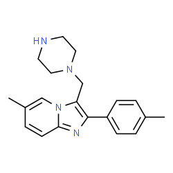 6-METHYL-3-PIPERAZIN-1-YL-METHYL-2-P-TOLYL-IMIDAZO[1,2-A]PYRIDINE structure