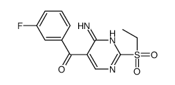 (4-amino-2-ethylsulfonylpyrimidin-5-yl)-(3-fluorophenyl)methanone结构式