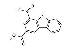 3-methoxy-carbonyl-β-carbolin-1-carbonsaeure Structure