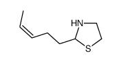 trans-2-(3-Pentenyl)thiazolidine Structure