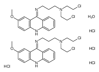 N',N'-bis(2-chloroethyl)-N-(2-methoxyacridin-9-yl)propane-1,3-diamine,hydrate,tetrahydrochloride Structure