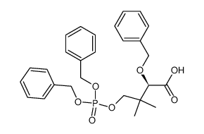 (R)-2-benzyloxy-4-(bis-benzyloxy-phosphoryloxy)-3,3-dimethyl-butyric acid结构式